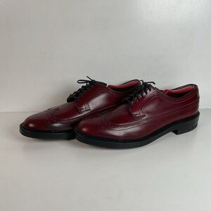 Hanover for Lloyd & Haig Derby Shoes 11.5 C Hand Lasted Burgundy Veal